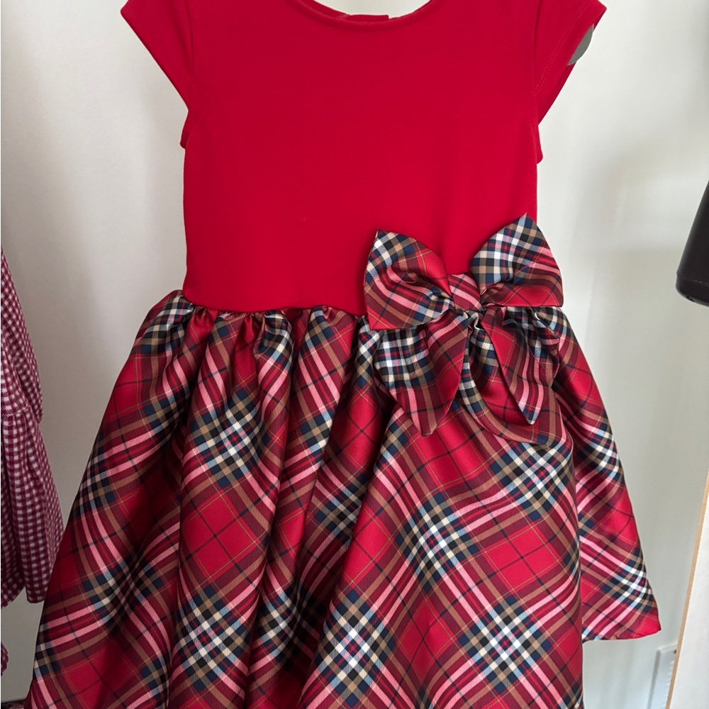H&M Red Plaid Holiday Dress